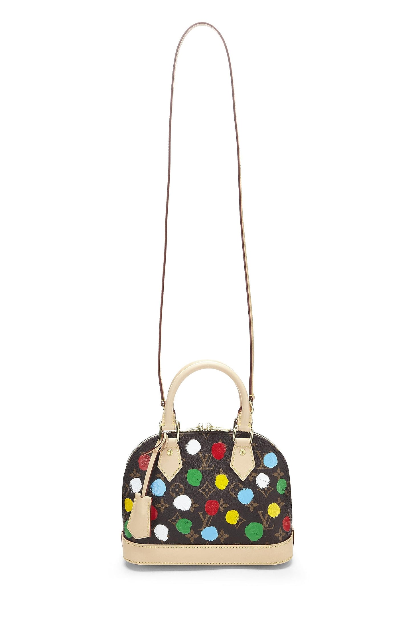 Louis Vuitton, Alma BB en toile Monogram 3D Dots Yayoi Kusama x Louis Vuitton d'occasion, marron