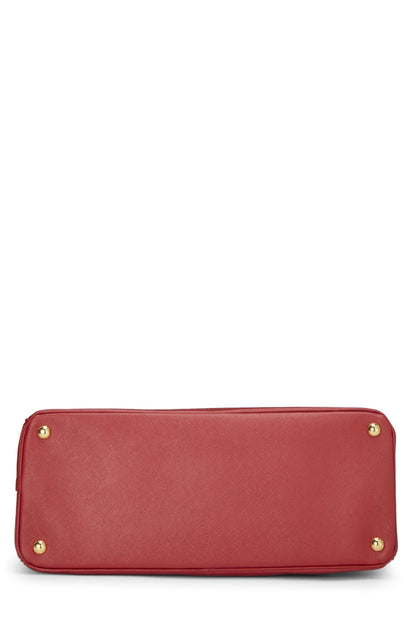 Prada, sac fourre-tout Galleria rouge Saffiano d'occasion, grand modèle, rouge