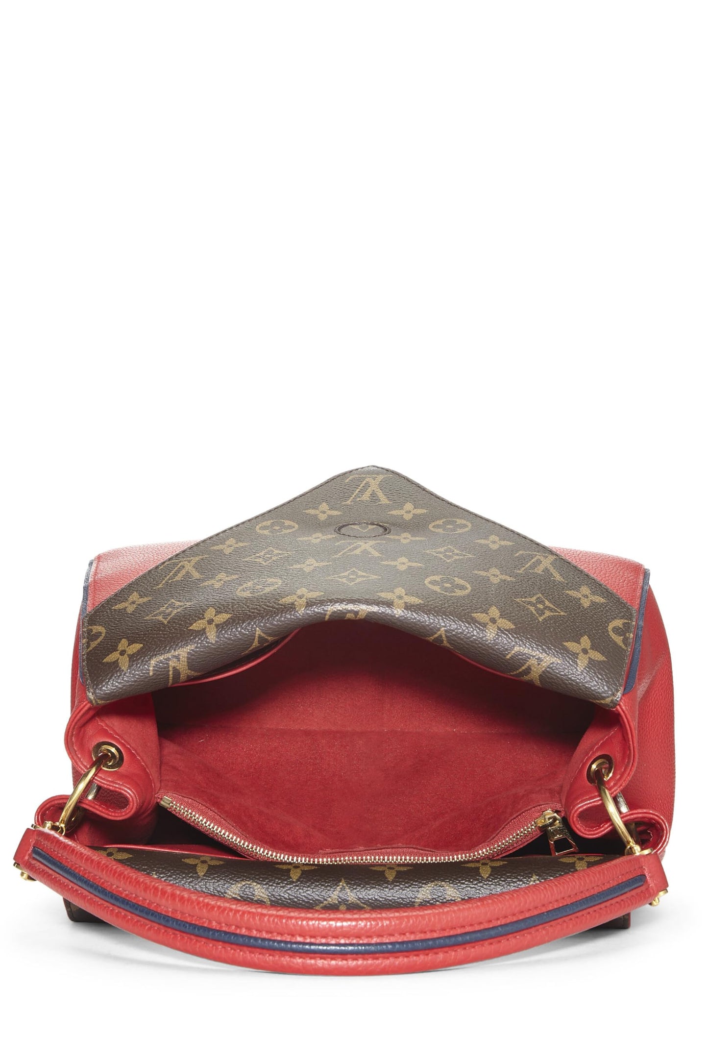 Louis Vuitton, Bolso con doble V de cuero con monograma rojo Pre-Loved, Rojo