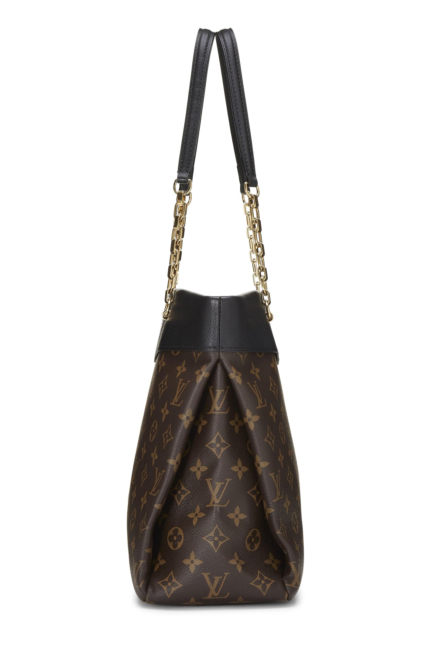 Louis Vuitton, sac cabas Pallas en toile monogram noire d'occasion, noir