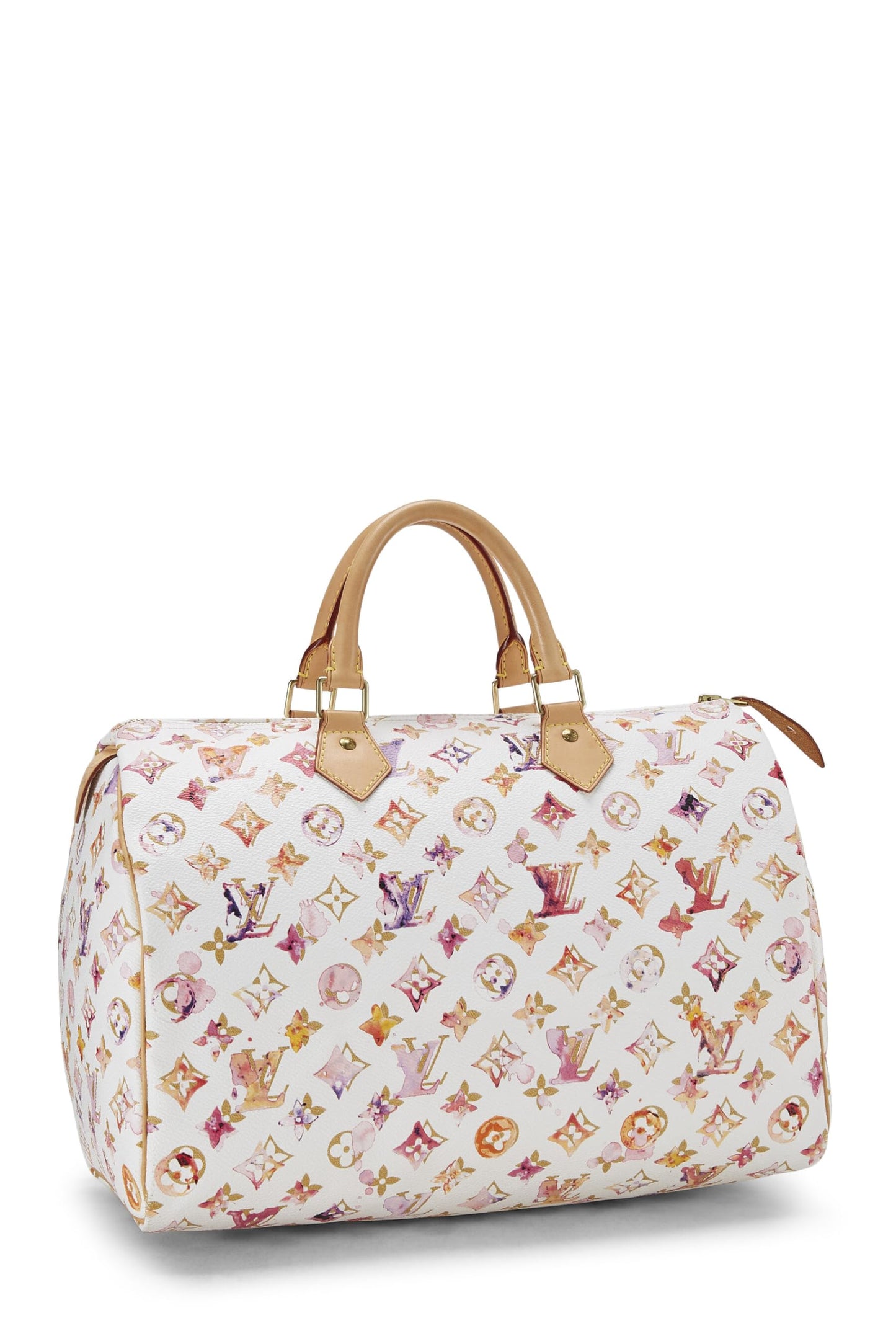 Louis Vuitton, Pre-Loved Richard Prince x Louis Vuitton Monogram Watercolor Speedy 35, White