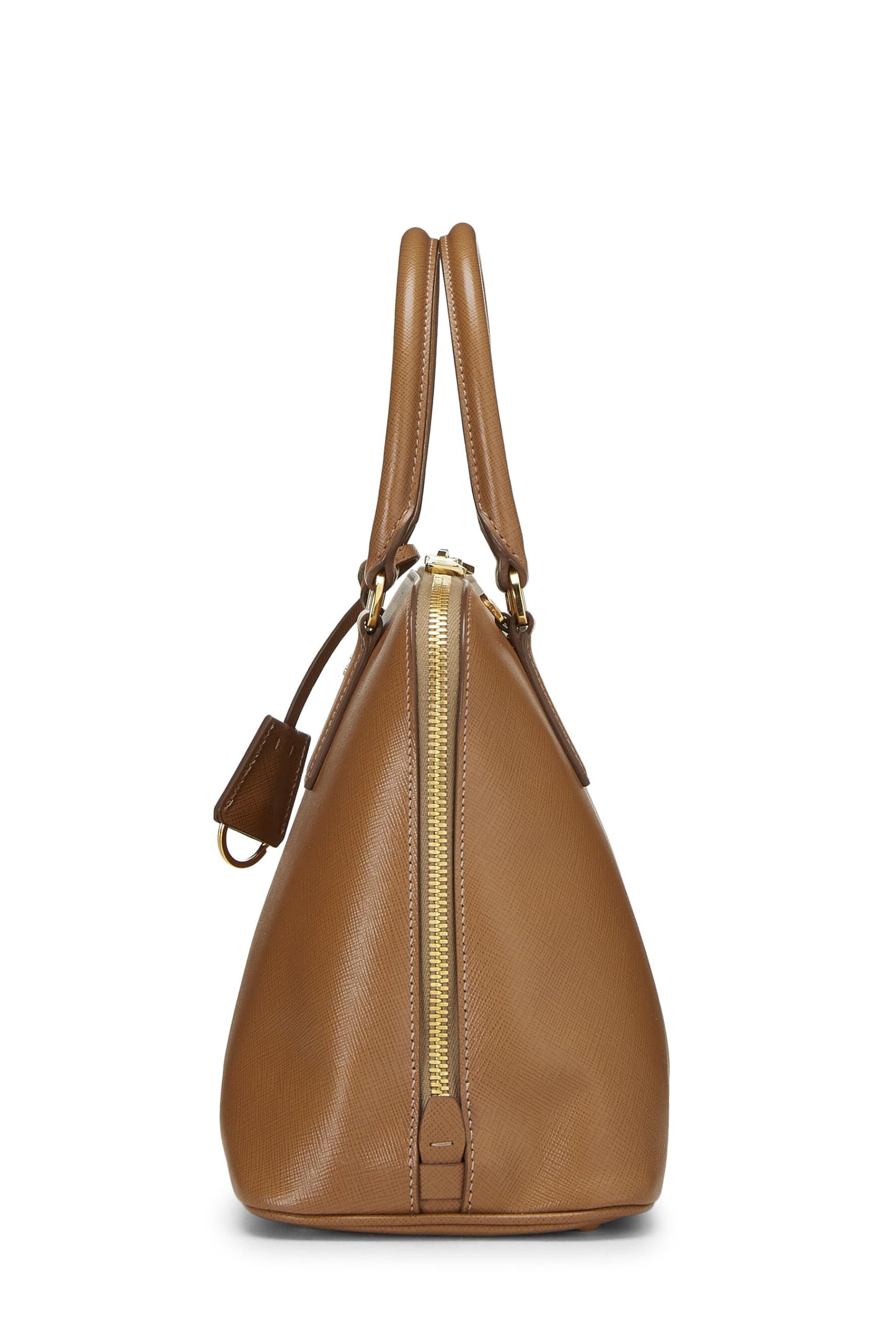 Prada, Pre-Loved Brown Saffiano Promenade Medium, Brown