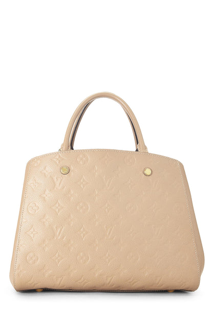 Louis Vuitton, Pre-Loved Beige Monogram Empreinte Montaigne MM, Beige