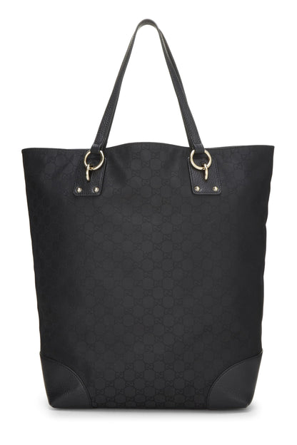 Gucci, Pre-Loved Black Nylon GG Tote Bag, Black