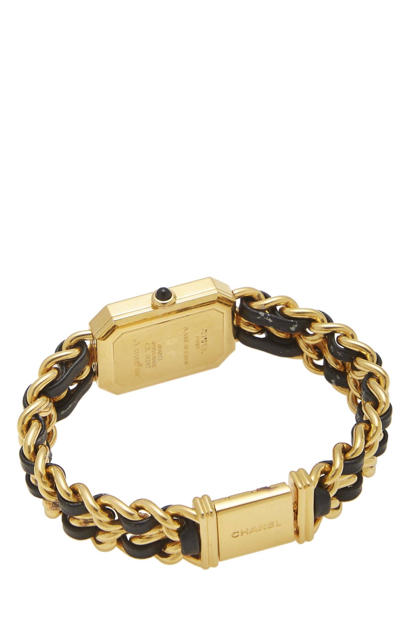 Chanel, Pre-Loved Black & Gold Premiere Watch Medium, Black