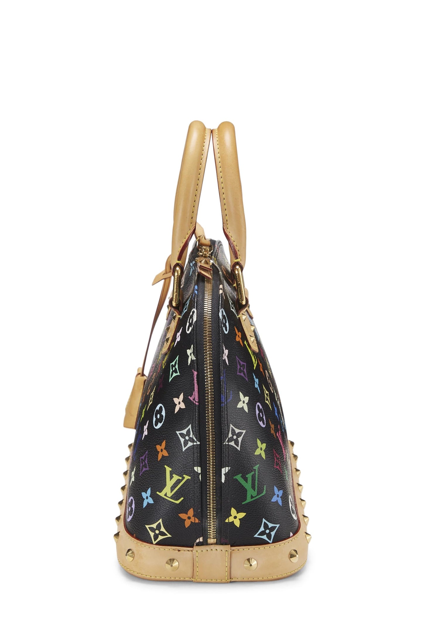 Louis Vuitton, Pre-Loved Takashi Murakami x Louis Vuitton White Monogram Multicolore Alma PM NM, Black