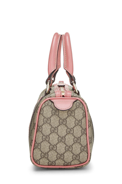 Gucci, Pre-Loved Pink Original GG Supreme Canvas Joy Boston Bag, Pink