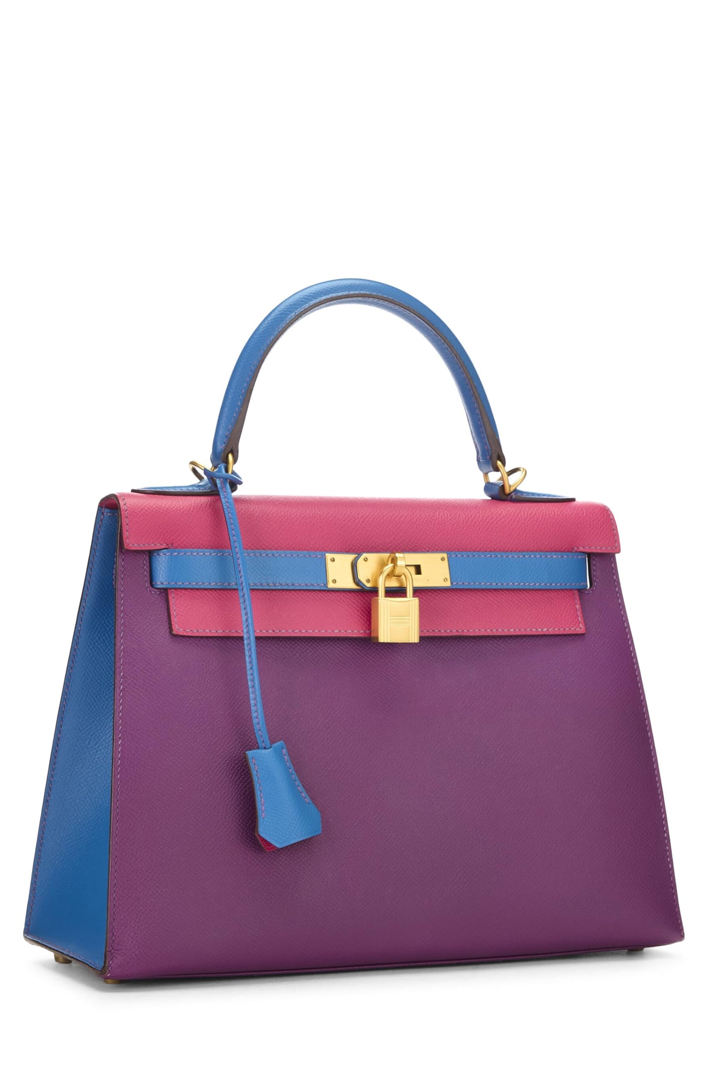 Hermès, Pre-Loved Anemone, Rose Tyrien y Blue France Tricolor Epsom Pedido especial Kelly Sellier 28, Multi