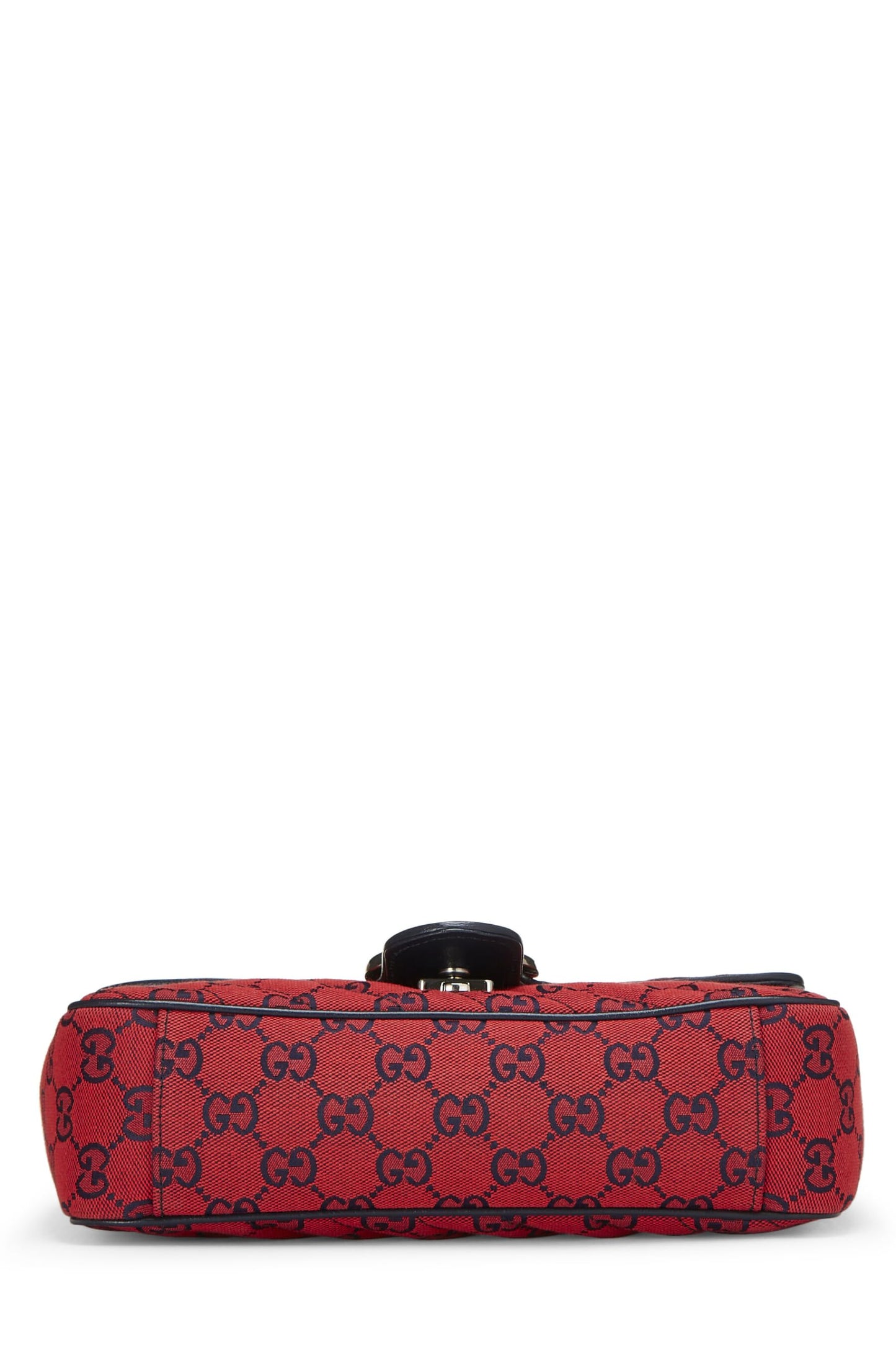 Gucci, sac à bandoulière Marmont en toile GG rouge d'occasion, petit modèle, rouge