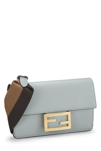 Fendi, Mini sac baguette plat en cuir vert d'occasion, vert