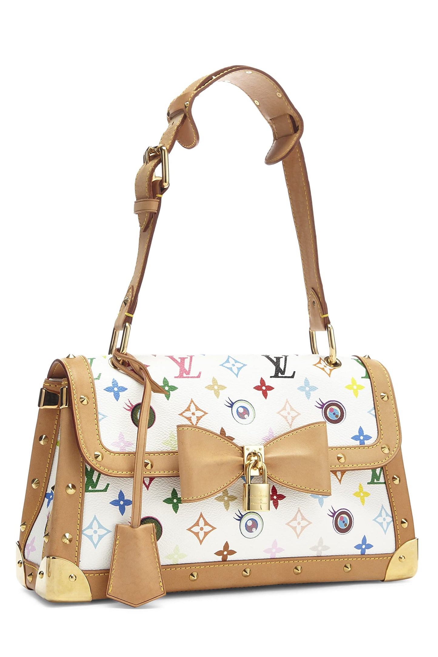 Louis Vuitton, Pre-Loved Takashi Murakami x Louis Vuitton Eye Love Monogram Canvas Eye Need You Bag, White