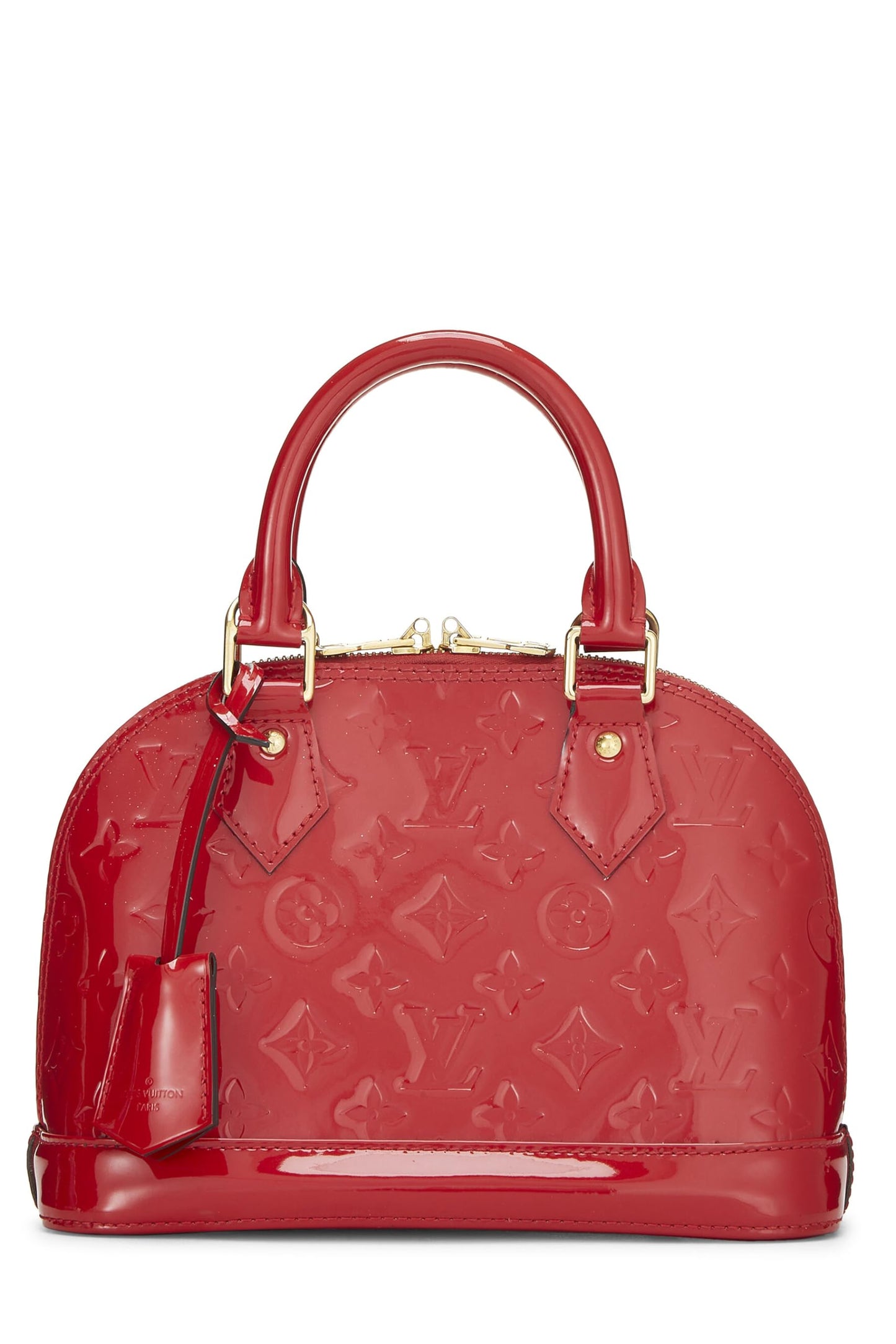 Louis Vuitton, Vernis Alma BB Cerise Monogram d'occasion, Rouge