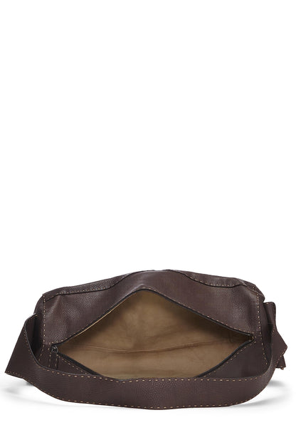 Fendi, Pre-Loved Brown Leather Selleria Shoulder Bag, Brown