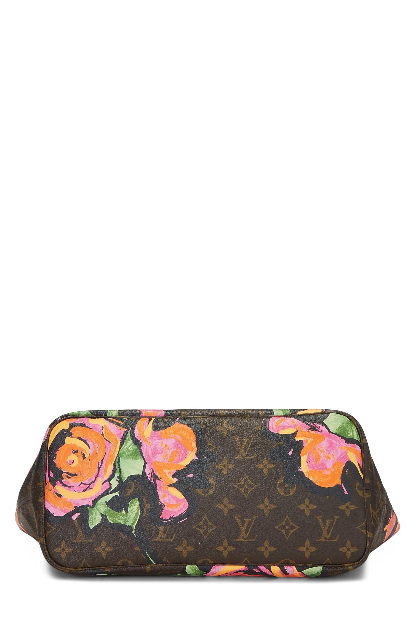 Louis Vuitton, Pre-Loved Stephen Sprouse x Louis Vuitton Monogram Canvas Roses Neverfull MM, Marrón