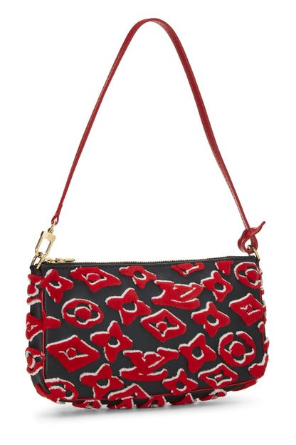 Louis Vuitton, Urs Fisher x Louis Vuitton Red Tufted Monogram Pochette Accessoires, Rouge