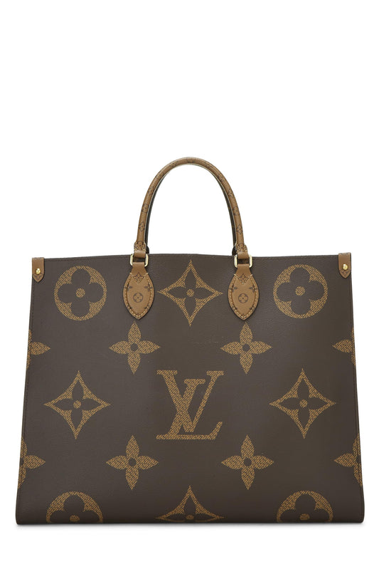 Louis Vuitton, Monograma invertido gigante On The Go GM de Pre-Loved, marrón