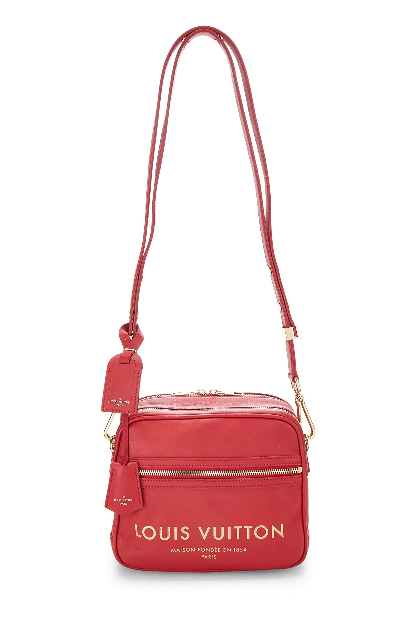 Louis Vuitton, Pre-Loved Red Leather Paname Takeoff, Red