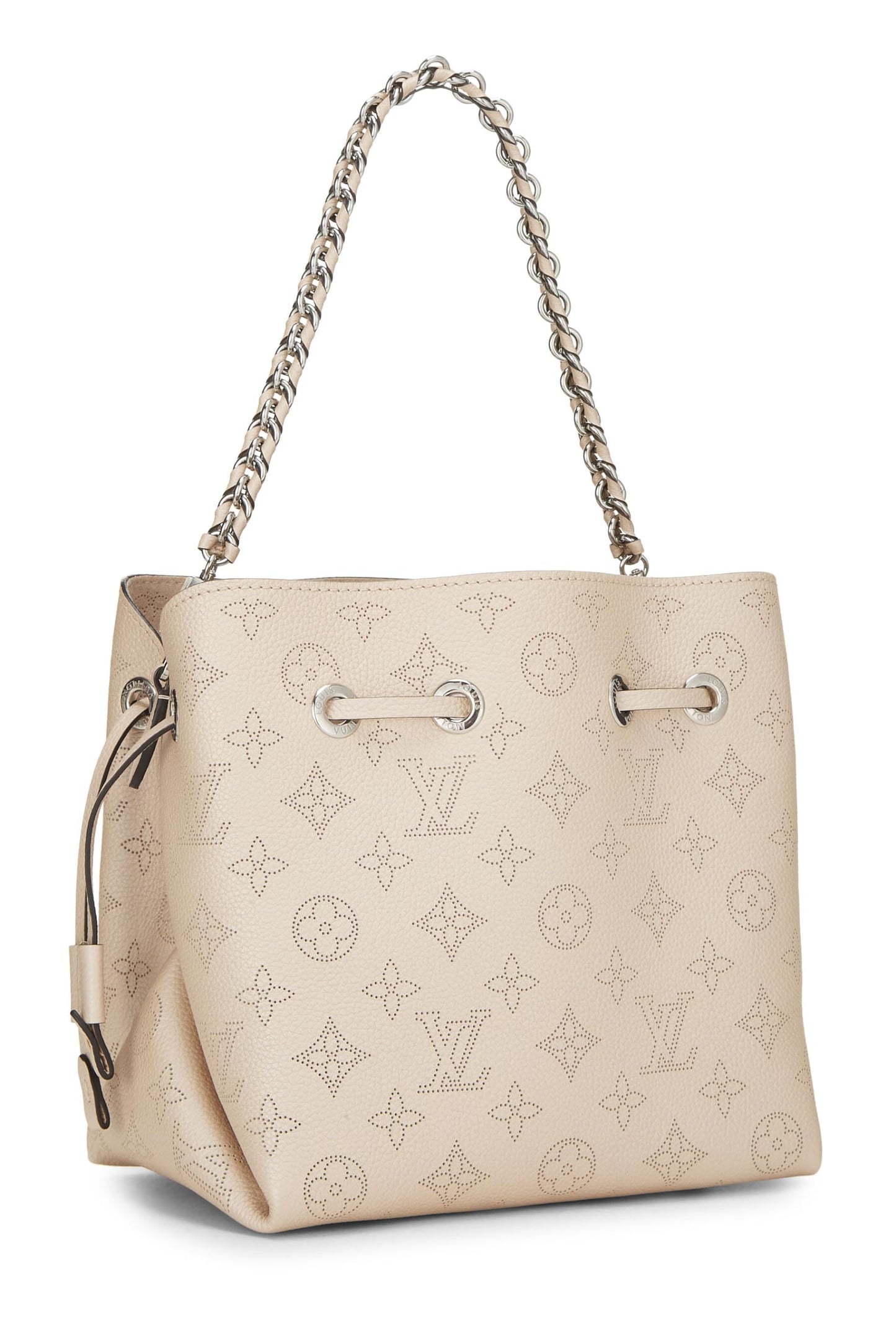 Louis Vuitton, Pre-Loved Pink Mahina Bella Bucket Bag, Pink