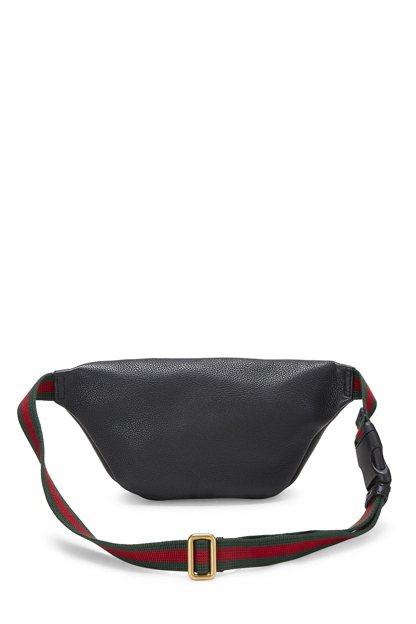 Gucci, sac ceinture en cuir noir avec logo Web, petit modèle, d'occasion