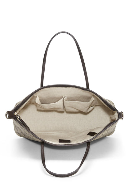 Gucci, sac fourre-tout zippé en toile GG Supreme d'origine d'occasion, marron