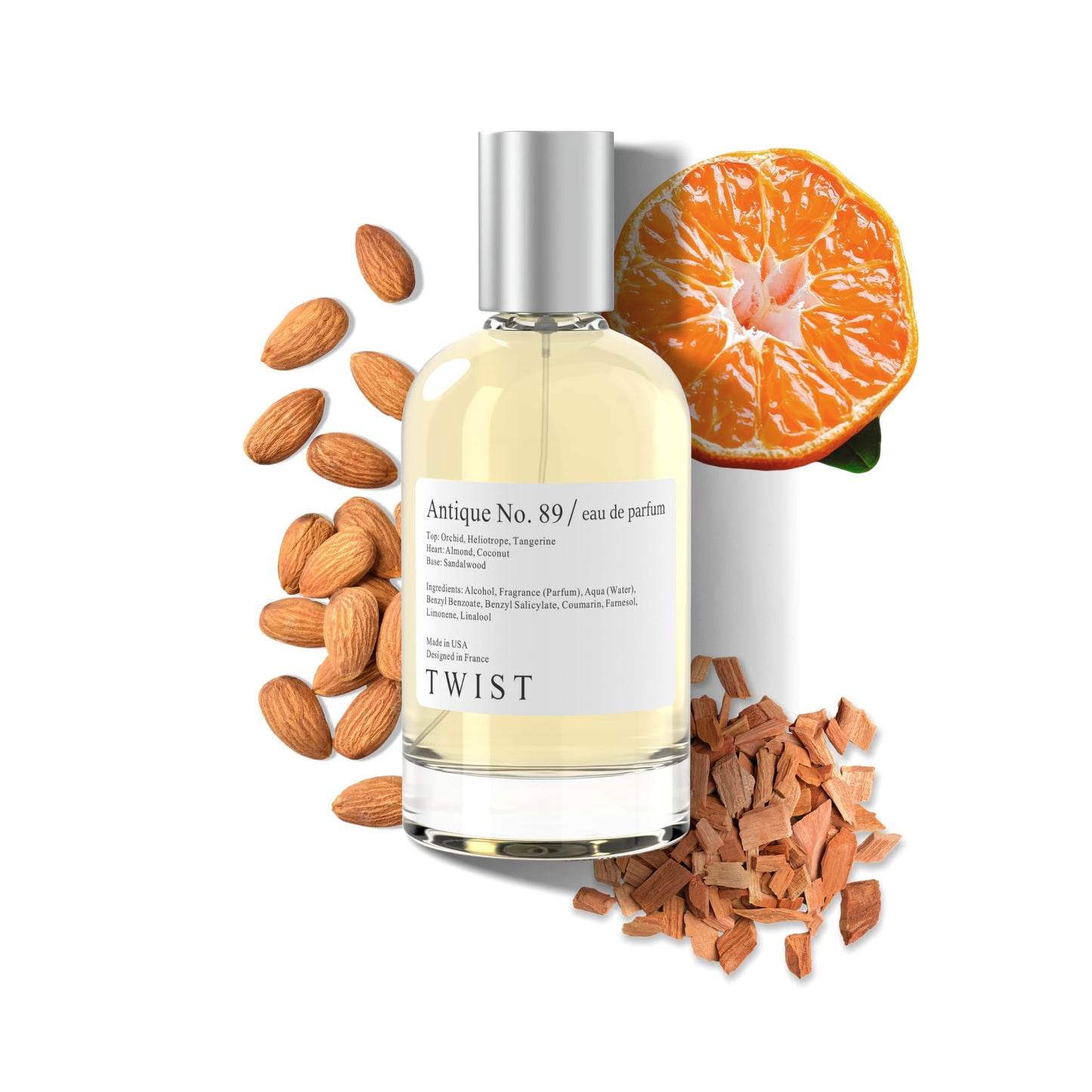 Twist Antique No. 89 - Eau De Parfum Inspirée De Lattaf. Yara (Rose)/L. Mercier Amber Vanille, Parfum Longue Durée Pour Femme, Sans Paraben, Végétalien, Ingrédients Clean - Spray 100 ml | 3,4 fl. oz.