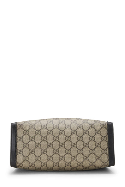 Gucci, petit sac fourre-tout GG Supreme Padlock d'occasion, noir