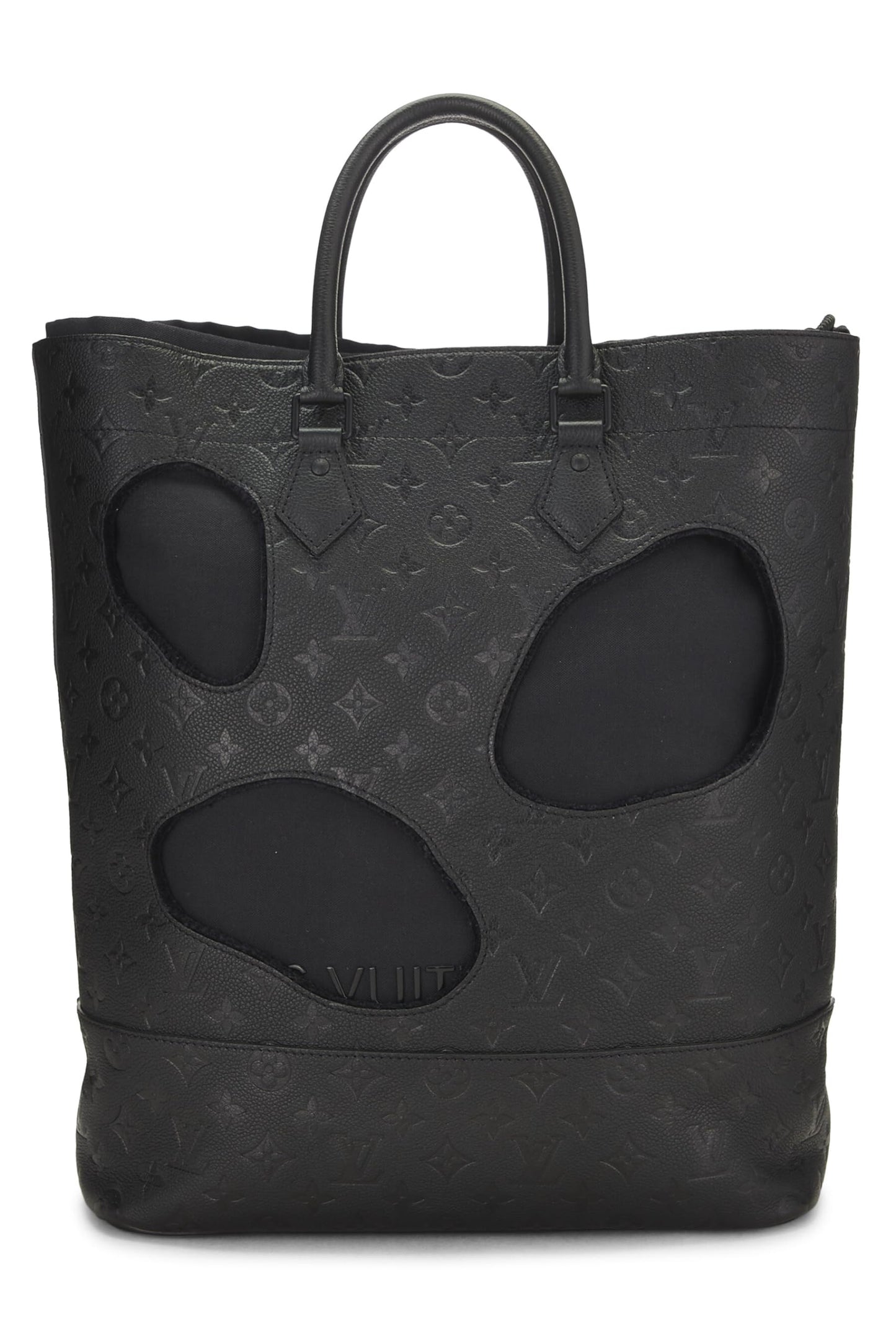 Louis Vuitton, Sac Empreinte monogramme noir avec trous COMME DES GARÇONS x Louis Vuitton pré-aimé, Noir