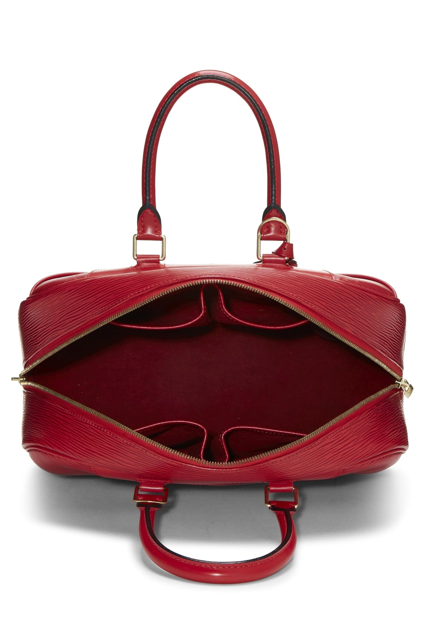 Louis Vuitton, Pre-Loved Red Epi Leather Deauville, Red