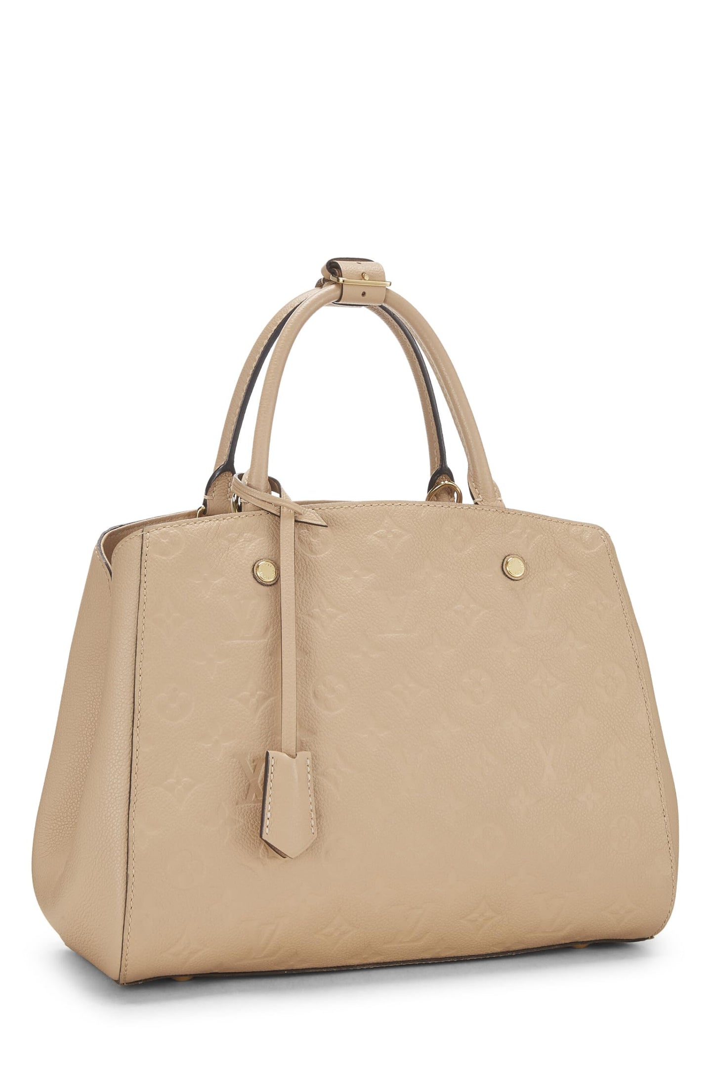 Louis Vuitton, Pre-Loved Beige Monogram Empreinte Montaigne MM, Beige