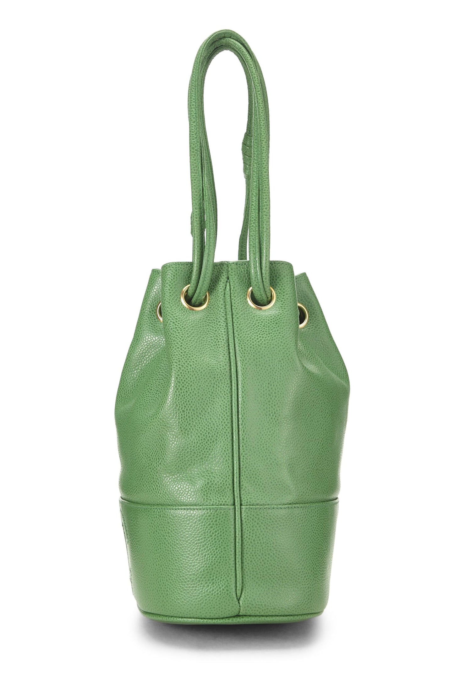 Chanel, sac seau Green Caviar 3 'CC' d'occasion, vert