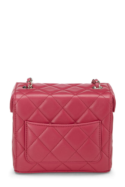 Chanel, Pre-Loved Pink Quilted Lambskin Box Bag Small, Pink