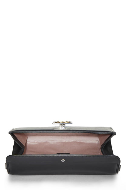 Gucci, Pre-Loved Black Leather Matisse Convertible Clutch, Black