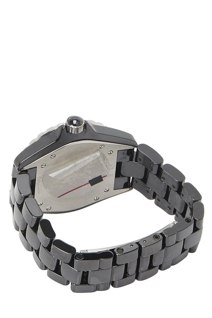 Chanel, Pre-Loved Black Ceramic J12 Watch 38mm, Black