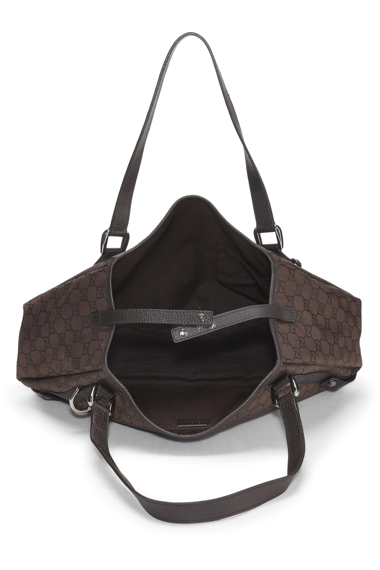 Gucci, Pre-Loved Brown GG Nylon Abbey Tote Large, Brown