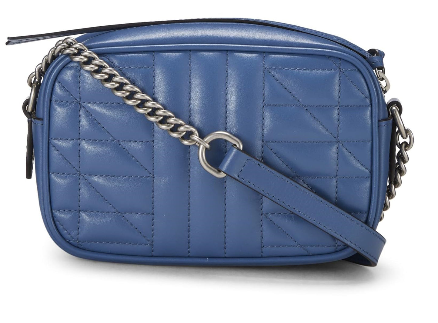 Gucci, Mini sac bandoulière GG Marmont bleu d'occasion, bleu