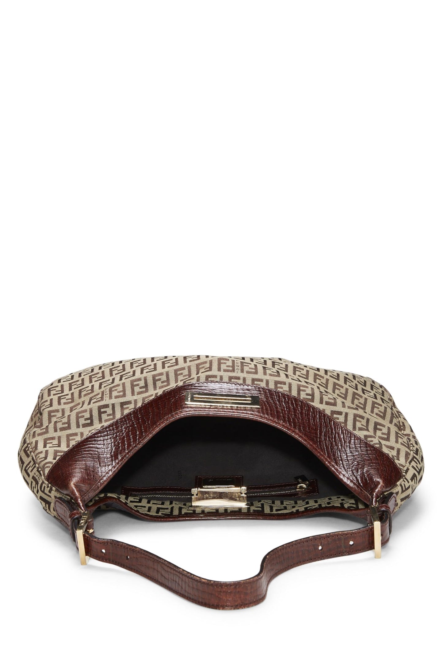 Fendi, sac hobo en toile marron Zucchino d'occasion, marron