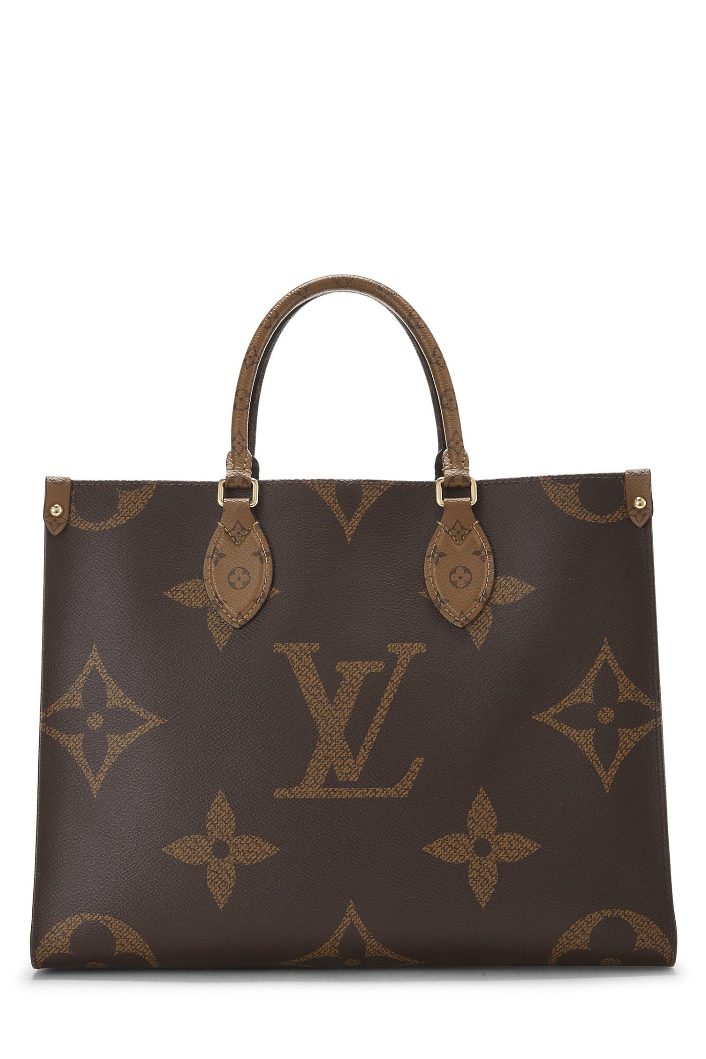 Louis Vuitton, Pre-Loved Brown Giant Monogram On The Go MM, Brown