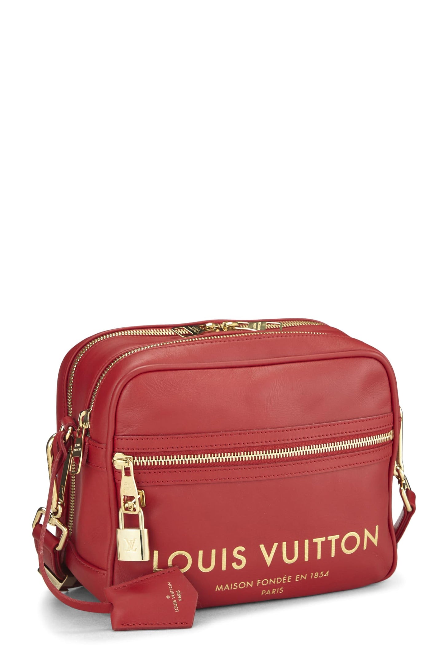 Louis Vuitton, Pre-Loved Red Leather Paname Takeoff, Red