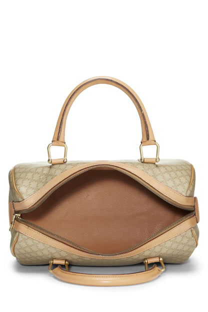 Céline, Pre-Loved Beige Macadam Coated Canvas Handbag, Beige