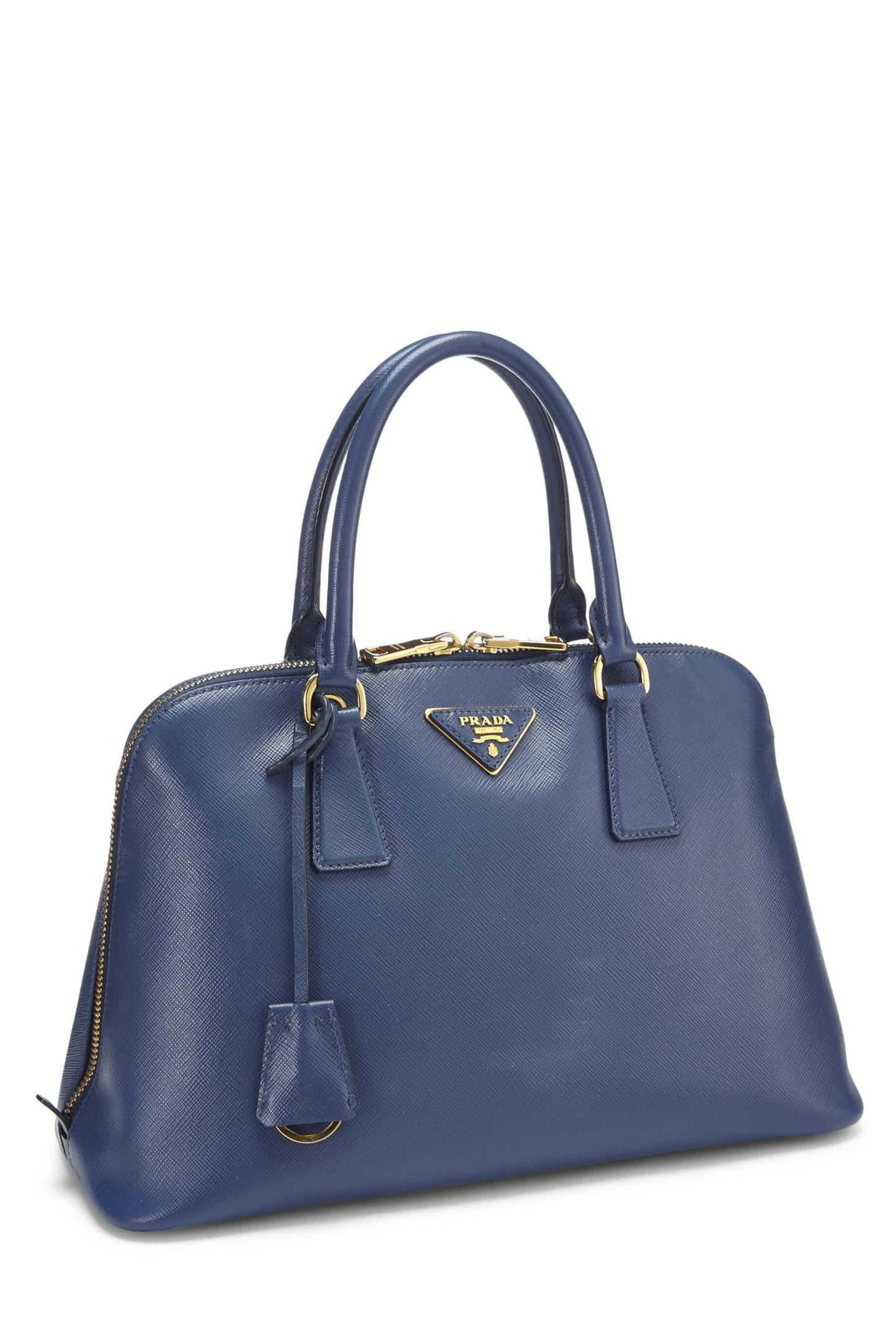 Prada, Pre-Loved Blue Saffiano Promenade Medium, Blue