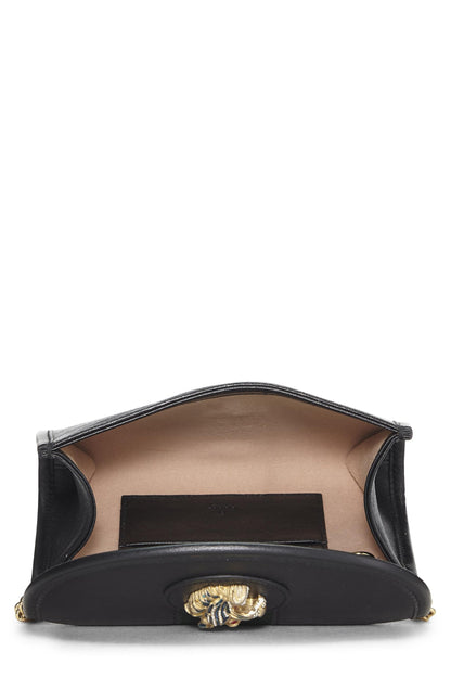 Gucci, Mini sac à bandoulière en cuir noir Rajah d'occasion, noir