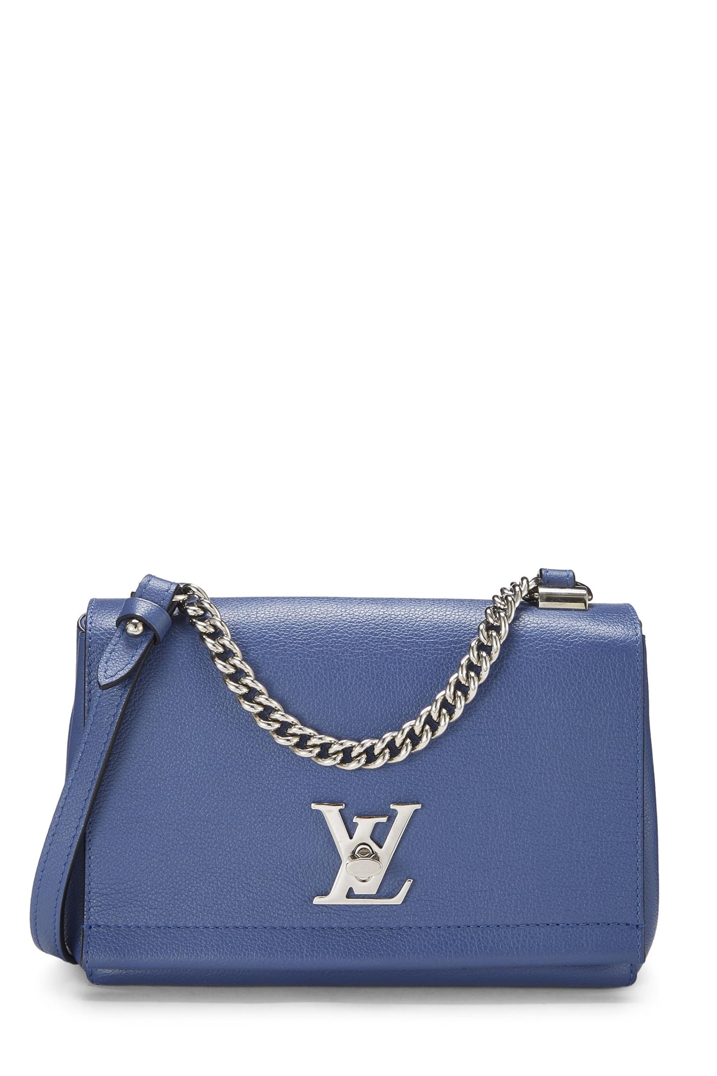 Louis Vuitton, Lock Me II BB de piel de becerro azul pre-Loved, Azul