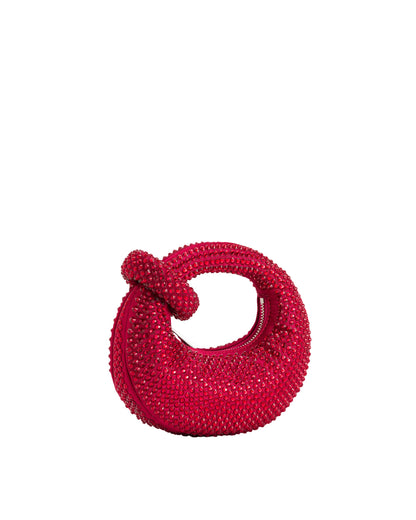 JW PEI Bolso mini con asa superior Abacus Artifical Crystal para mujer - Rojo