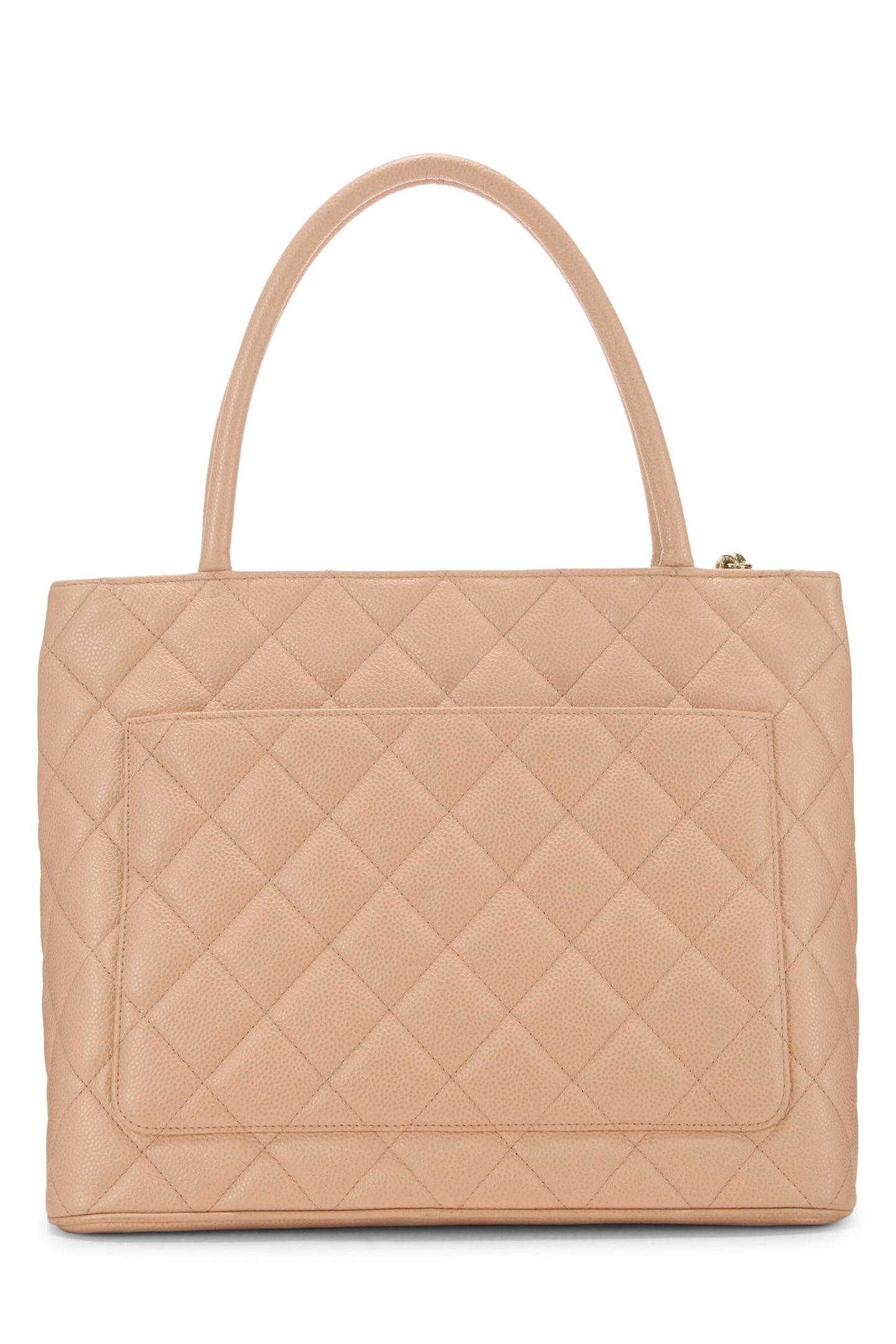 Chanel, Pre-Loved Pink Quilted Caviar Medallion Tote, Pink