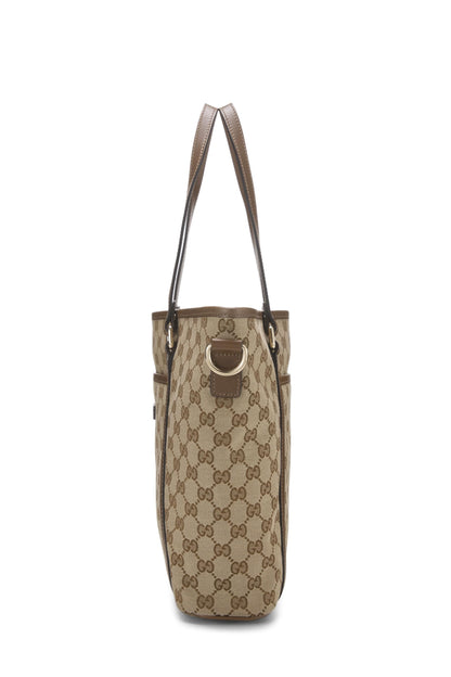 Gucci, sac fourre-tout zippé en toile GG d'origine d'occasion, marron