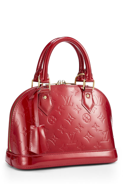 Louis Vuitton, Pre-Loved Cerise Monogram Vernis Alma BB, Red