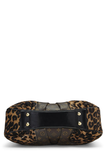 Louis Vuitton, Polly de leopardo con monograma pre-amado, Marrón