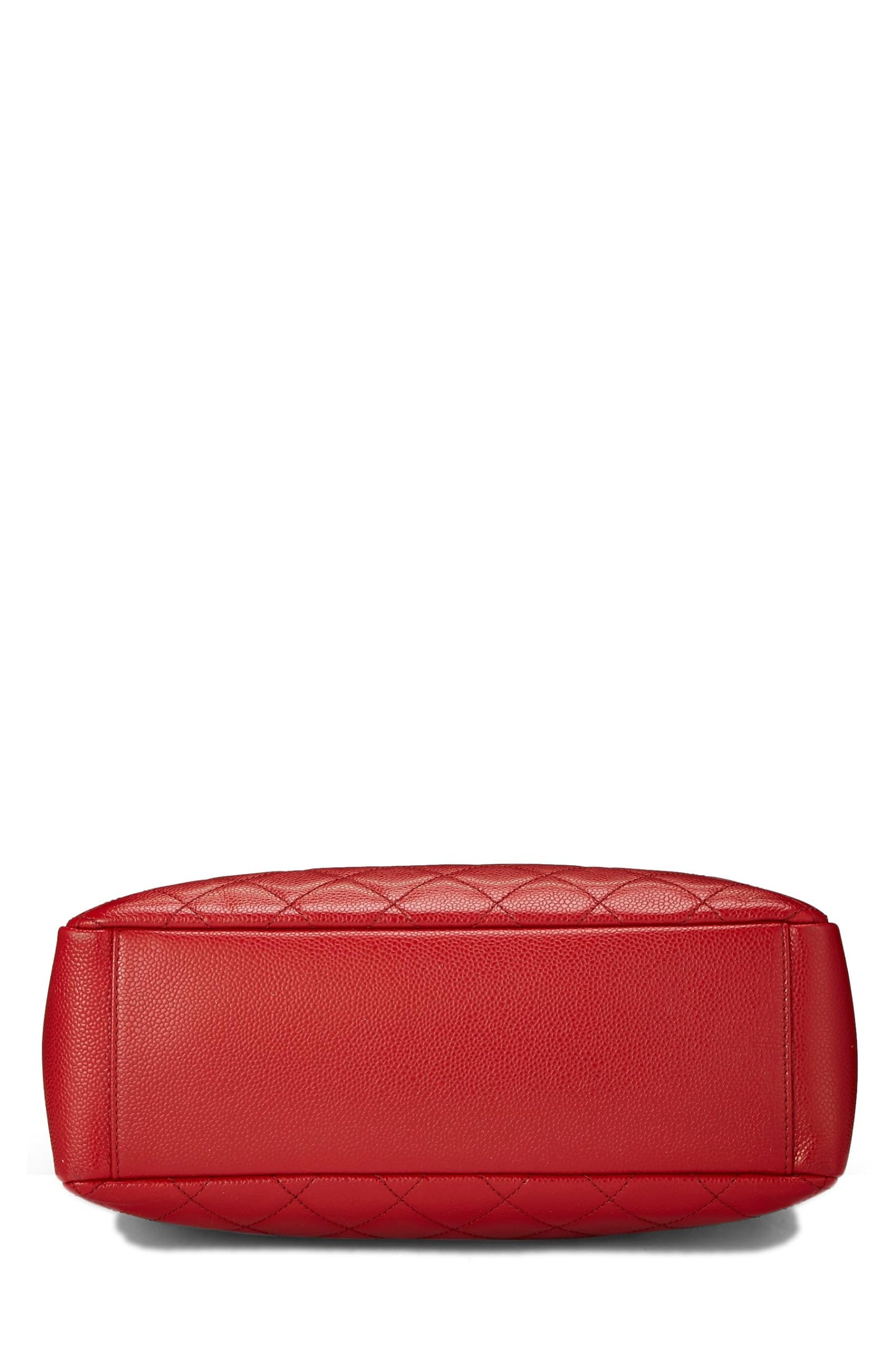 Chanel, sac cabas matelassé rouge Caviar Petite taille XL (PST) d'occasion, rouge