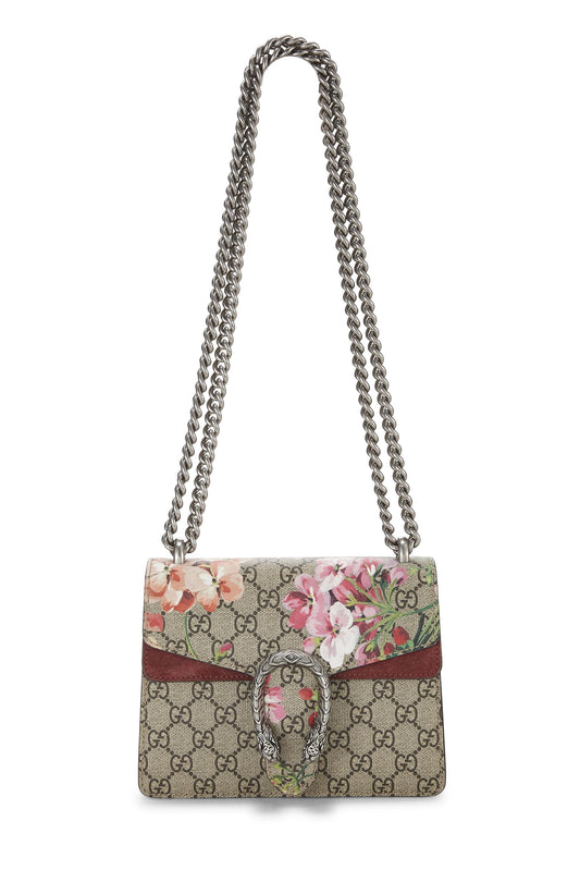 Gucci, Mini sac à bandoulière Dionysus Blooms GG Supreme rose d'occasion, rose