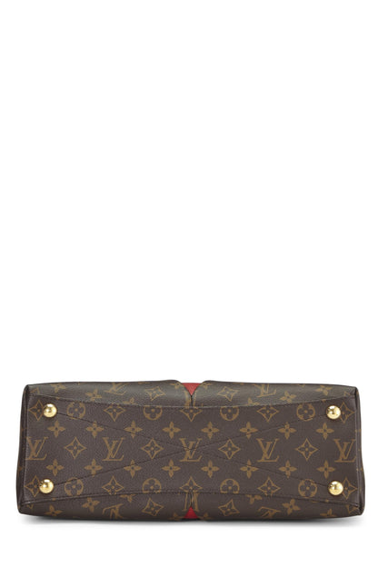 Louis Vuitton, sac fourre-tout V BB en toile monogrammée rouge d'occasion, rouge